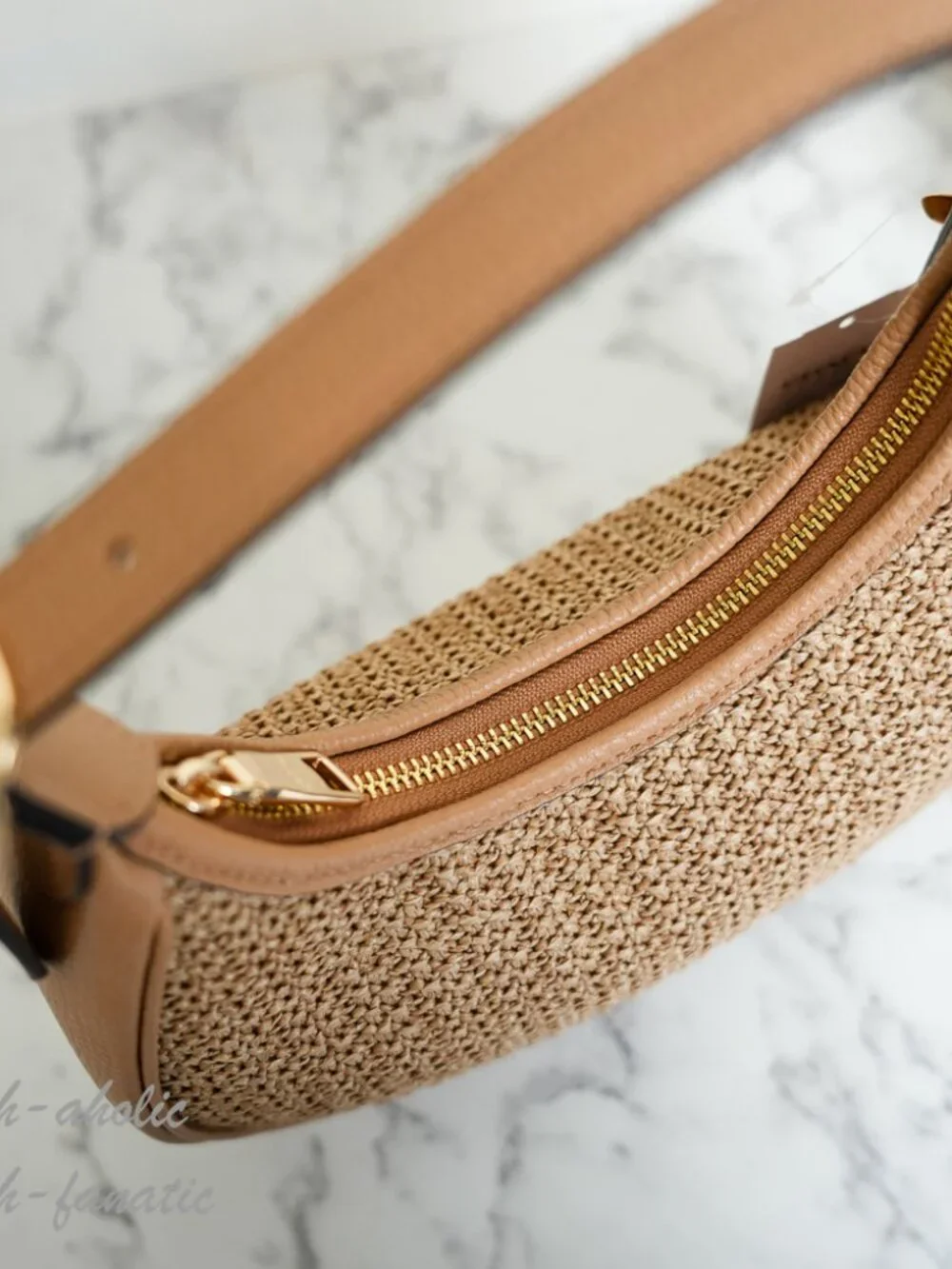 Coach CDX20 Emily Shoulder Bag Crossbody straw/Gold/Toast NWT - Picture 9 of 11